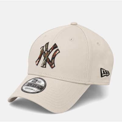New Era New York Yankees Mlb Outline Camo 9Forty Strapback Μπεζ