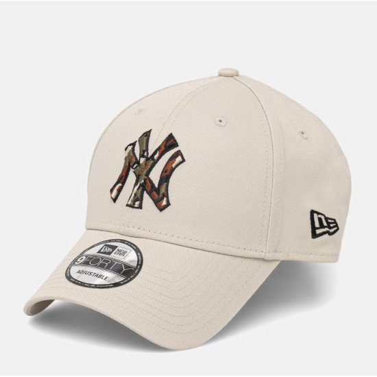 New Era New York Yankees Mlb Outline Camo 9Forty Strapback Μπεζ