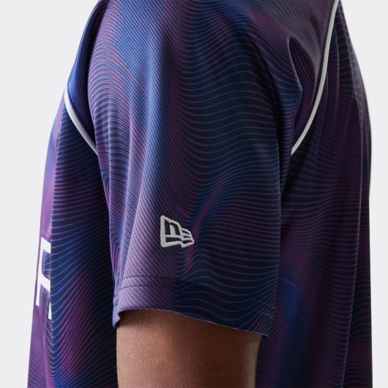 New Era All Over Print Football Tee RB Racing dark blue Μωβ