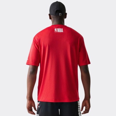 New Era Chicago Bulls NBA Graphic Mesh Red T-Shirt Κόκκινο New Era Chicago Bulls NBA Graphic Mesh Red T-Shirt Κόκκινο