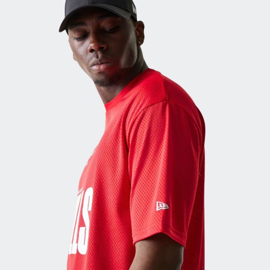 New Era Chicago Bulls NBA Graphic Mesh Red T-Shirt Κόκκινο