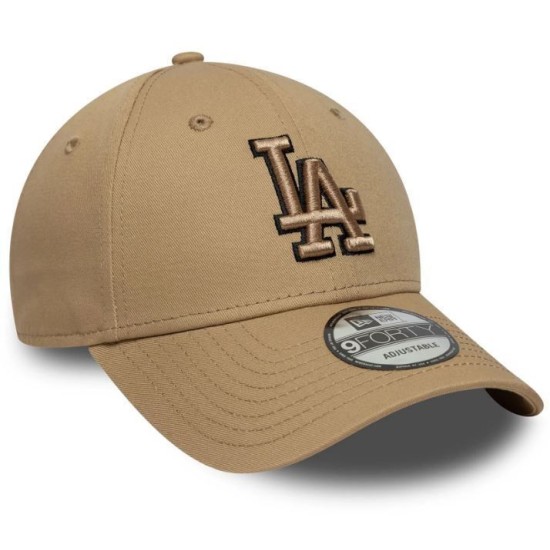w Era LA Dodgers MLB Team Outline Light Beige 9FORTY Cap