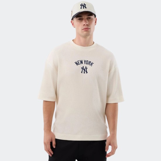 NEW ERA Mlb Waffle Box Neyyan T-shirt Μπεζ
