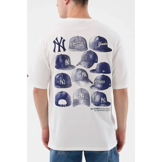 New Era MLB Cap Graphic LA Dodgers Oversized T-Shirt Άσπρο