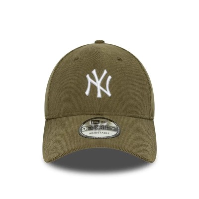 New Era New York Yankees Mlb Soft Cord Dark Green 9forty Adjustable Cap Λαδί