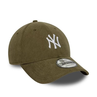 New Era New York Yankees Mlb Soft Cord Dark Green 9forty Adjustable Cap Λαδί