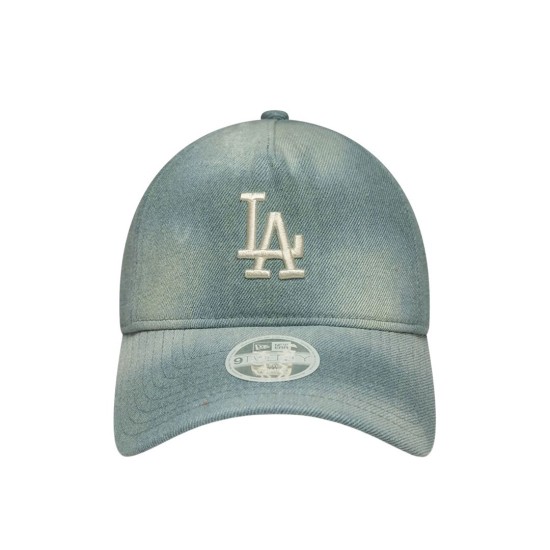 New Era La Dodgers Denim W 9twenty Adj Cap Pastel Blue Μπλε