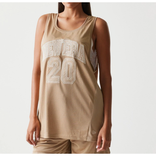 New Era Mesh Light Beige Tank Top Unisex Μπεζ