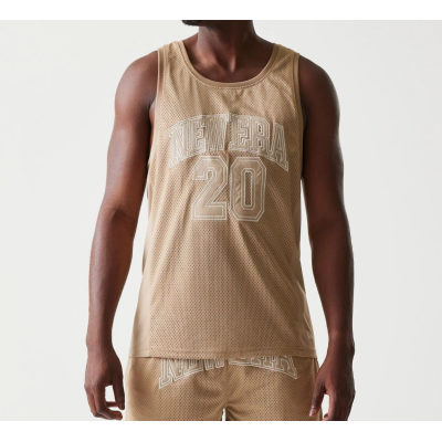 New Era Mesh Light Beige Tank Top Unisex Μπεζ