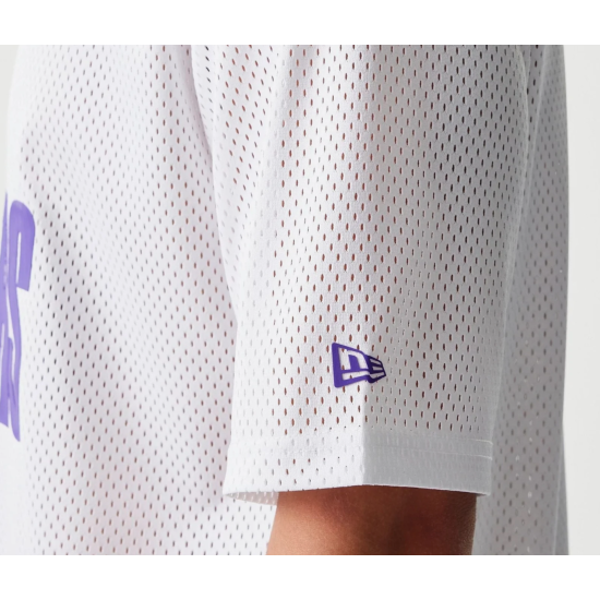 New Era LA Lakers NBA Graphic Mesh White T-Shirt Άσπρο