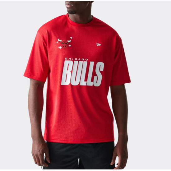 New Era Chicago Bulls NBA Graphic Mesh Red T-Shirt Κόκκινο
