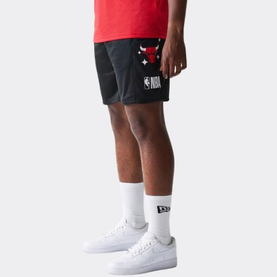 New Era Chicago Bulls NBA Mesh Black Shorts Mαύρο New Era Chicago Bulls NBA Mesh Black Shorts Mαύρο