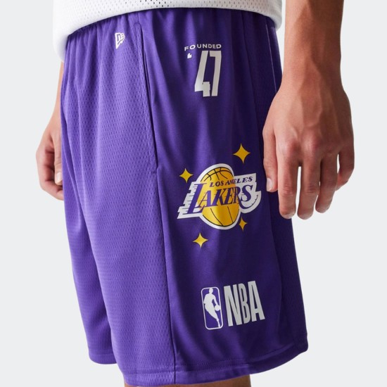New Era LA Lakers NBA Mesh Purple Shorts Μωβ 