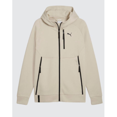 Puma Tech Full Zip Hoodie Mens Desert Dust Puma Tech Full Zip Hoodie Mens Desert Dust