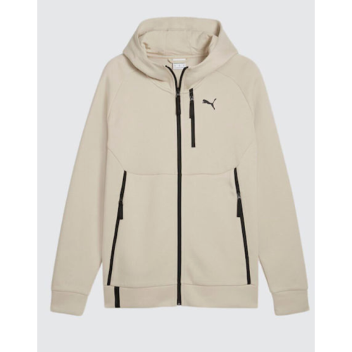 Puma Tech Full Zip Hoodie Mens Desert Dust