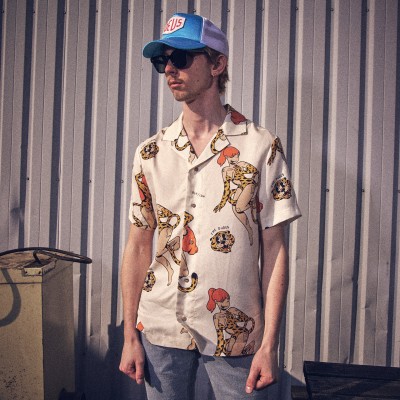 THE DUDES MEOW HAWAIIAN SHIRT MULTICOLOR  Πολύχρωμο