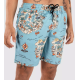 THE DUDES Dudland SWIM SHORTS MULTICOLOR Μπλε