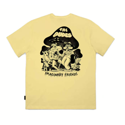 The Dudes Imaginary Friends Classic T-Shirt - custard Κίτρινο The Dudes Imaginary Friends Classic T-Shirt - custard Κίτρινο
