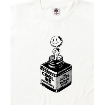 THE DUDES COOL INK SEASONAL T-SHIRT WHITE Άσπρο THE DUDES COOL INK SEASONAL T-SHIRT WHITE Άσπρο