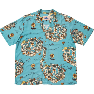 THE DUDES DUDLAND HAWAIIAN SHIRT MULTICOLOR Μπλε THE DUDES DUDLAND HAWAIIAN SHIRT MULTICOLOR Μπλε