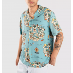 THE DUDES DUDLAND HAWAIIAN SHIRT MULTICOLOR Μπλε