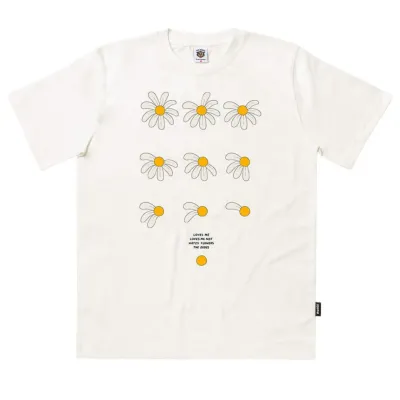 THE DUDES LOVES ME NOT CLASSIC T-SHIRT OFF-WHITE Άσπρο