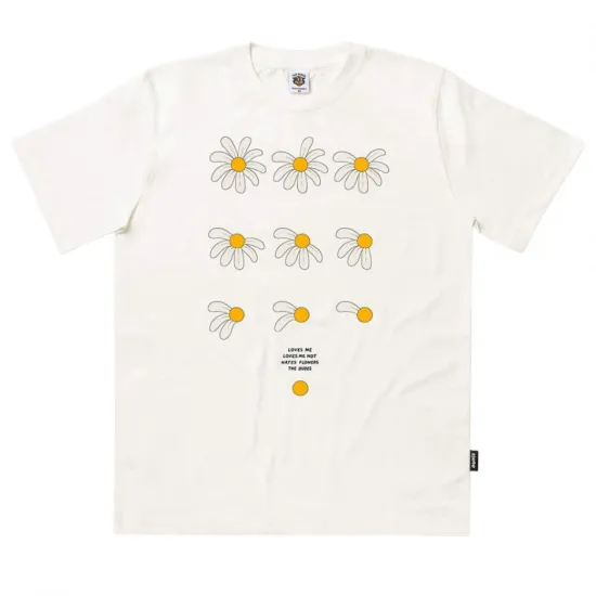 THE DUDES LOVES ME NOT CLASSIC T-SHIRT OFF-WHITE Άσπρο THE DUDES LOVES ME NOT CLASSIC T-SHIRT OFF-WHITE Άσπρο