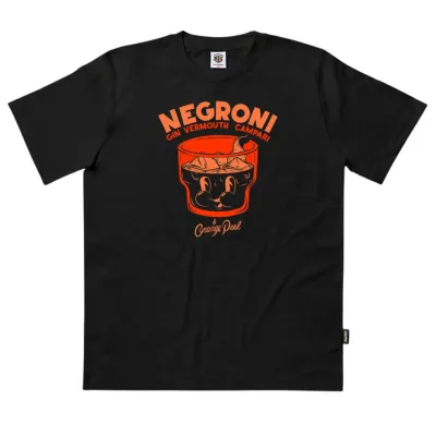 THE DUDES NEGRONI CLASSIC STANDARD T-SHIRT BLACK Μαύρο