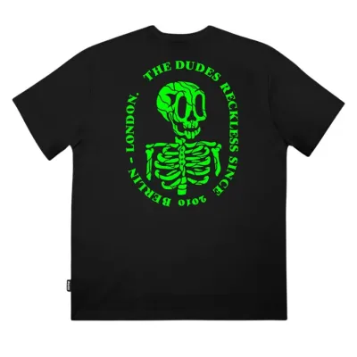 THE DUDES RECKLESS NEON CLASSIC PREMIUM T-SHIRT BLACK Μαύρο