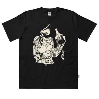 THE DUDES SAT CLASSIC STANDARD T-SHIRT BLACK Μαύρο