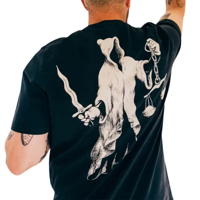 THE DUDES JUSTITS CLASSIC T-SHIRT BLACK Μαύρο