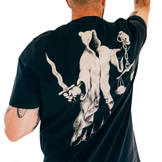 THE DUDES JUSTITS CLASSIC T-SHIRT BLACK Μαύρο