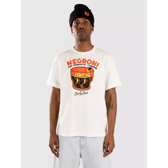 THE DUDES NEGRONI CLASSIC STANDARD T-SHIRT BLACK Άσπρο
