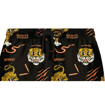 THE DUDES WILDLIFE STUDIES SWIM SHORTS MULTICOLOR Μαύρο