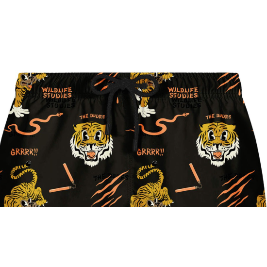 THE DUDES WILDLIFE STUDIES SWIM SHORTS MULTICOLOR Μαύρο
