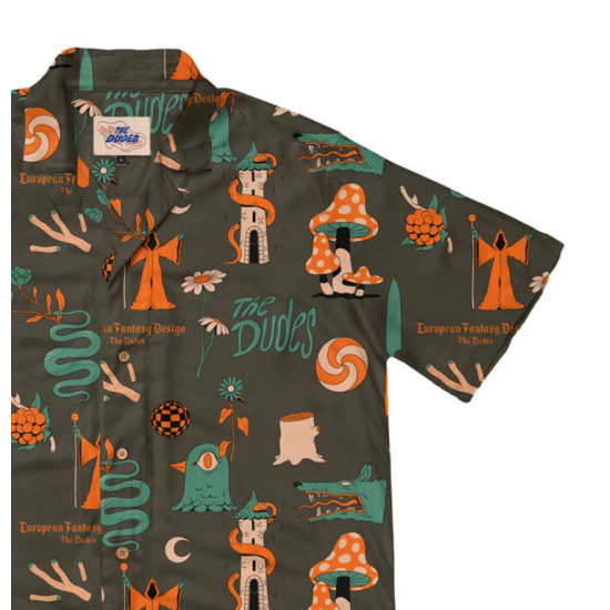 THE DUDES EUROPEAN FANTASY BROWN HAWAIIAN SHIRT Καφέ