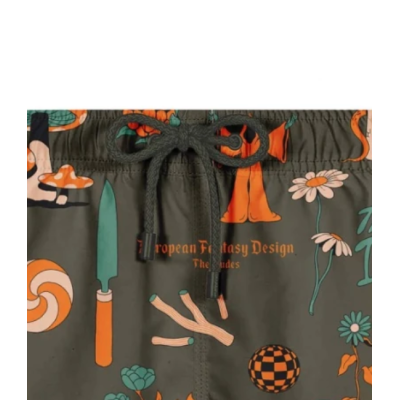 THE DUDES EUROPEAN FANTASY BROWN SWIM SHORTS MULTICOLOR Καφέ