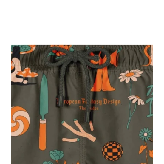 THE DUDES EUROPEAN FANTASY BROWN SWIM SHORTS MULTICOLOR Καφέ THE DUDES EUROPEAN FANTASY BROWN SWIM SHORTS MULTICOLOR Καφέ