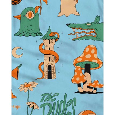 The Dudes European Fantasy Blue Hawaiian Shirt Μπλε