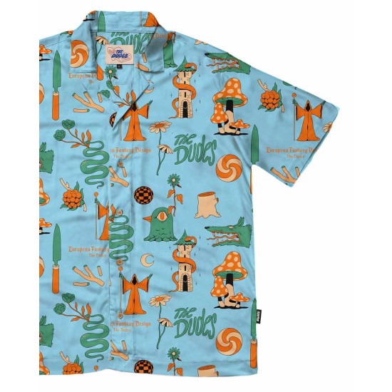 The Dudes European Fantasy Blue Hawaiian Shirt Μπλε