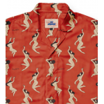 THE DUDES LADIES RED HAWAIIAN SHIRT MULTICOLOR Κόκκινο