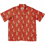 THE DUDES LADIES RED HAWAIIAN SHIRT MULTICOLOR Κόκκινο