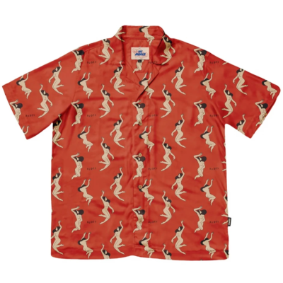 THE DUDES LADIES RED HAWAIIAN SHIRT MULTICOLOR Κόκκινο THE DUDES LADIES RED HAWAIIAN SHIRT MULTICOLOR Κόκκινο