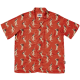THE DUDES LADIES RED HAWAIIAN SHIRT MULTICOLOR Κόκκινο